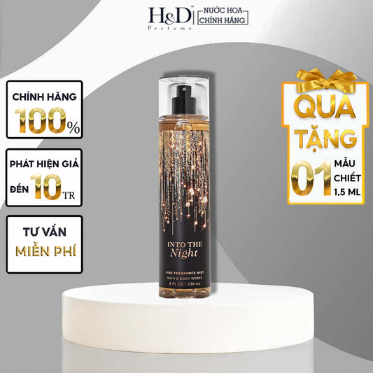 Body Mist Into The Night Bath & Body Works 75ML/ 236ML Xịt Thơm Toàn Thân