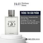 Nước Hoa Nam Giorgio Armani Acqua Di Gio Pour Homme EDT