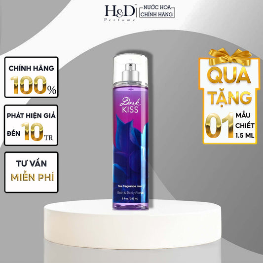 Xịt Thơm Toàn Thân Bath & Body Works Dark Kiss Body Mist